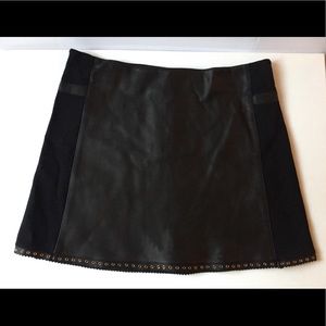 Rebecca Minkoff Lambskin Leather Mini Skirt